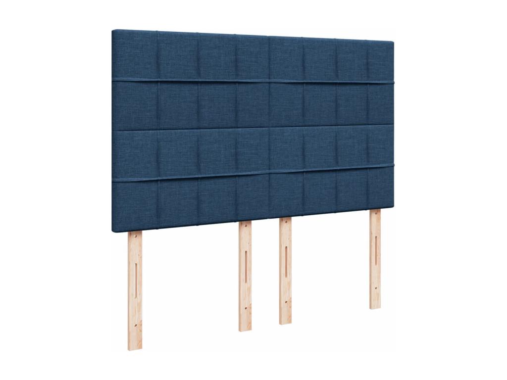 Bohometop bed base with mattress, blue, 140x200 cm, fabric, 47494MBBR