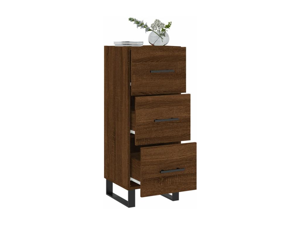 Brown Oak Sideboard 34.5x34x90 cm Engineered Wood 70634WBDV
