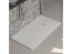 Bohometop smooth light grey shower tray with coloured grate - 160x90 cm 37928KZNK