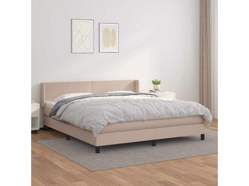 Upholstered divan bed with Cappuccino mattress 180x200 cm 57659RWBD