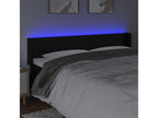 Black LED Headboard 203x16x78/88 cm Faux Leather 68790JOGH