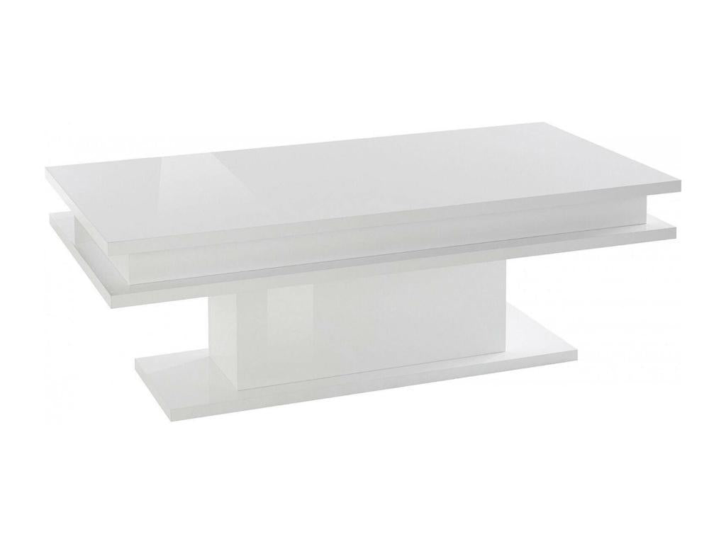 Homelumiere Coffee Table/Magazine Rack, Made in Italy, 100x55x42 cm, Glossy White