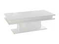 Homelumiere Coffee Table/Magazine Rack, Made in Italy, 100x55x42 cm, Glossy White