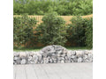 Arched gabion baskets, 12 pcs, 200x50x40-60 galvanized iron, 67472TBCJ