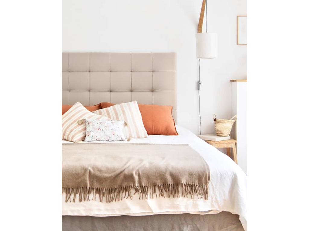 Brown faux leather upholstered headboard 160x80cm - Nidchicshop 20543AUQY