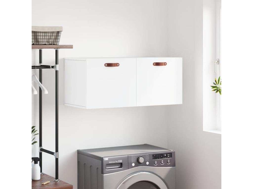 White wall cabinet 80x36.5x35 engineered wood 55047JRIN