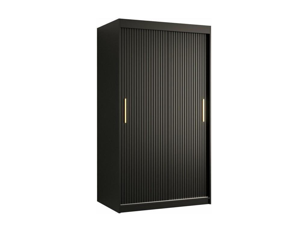 Homelumiere 100 Black Wardrobe 200x100x62cm Sliding Wardrobe Doors