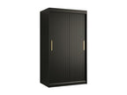 Homelumiere 100 Black Wardrobe 200x100x62cm Sliding Wardrobe Doors