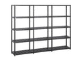 Black bookcase/storage shelf 71x38x170 cm 02 0000650 03255INFS