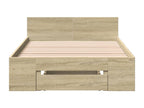 Bohometop oak bed frame and drawer, 90x190cm, engineered wood, 10351QEFX