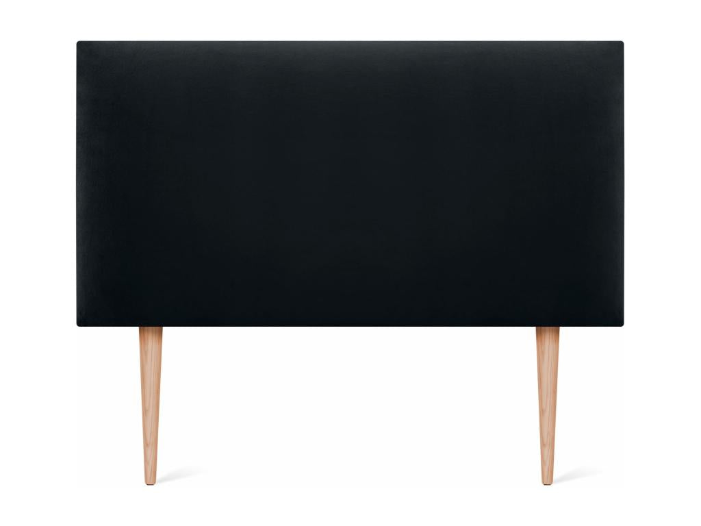 Bohometop Smooth Velvet Headboard 95x105 with Bed Legs 80/90 - Black 12797TVBZ