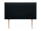 Bohometop Smooth Velvet Headboard 95x105 with Bed Legs 80/90 - Black 12797TVBZ