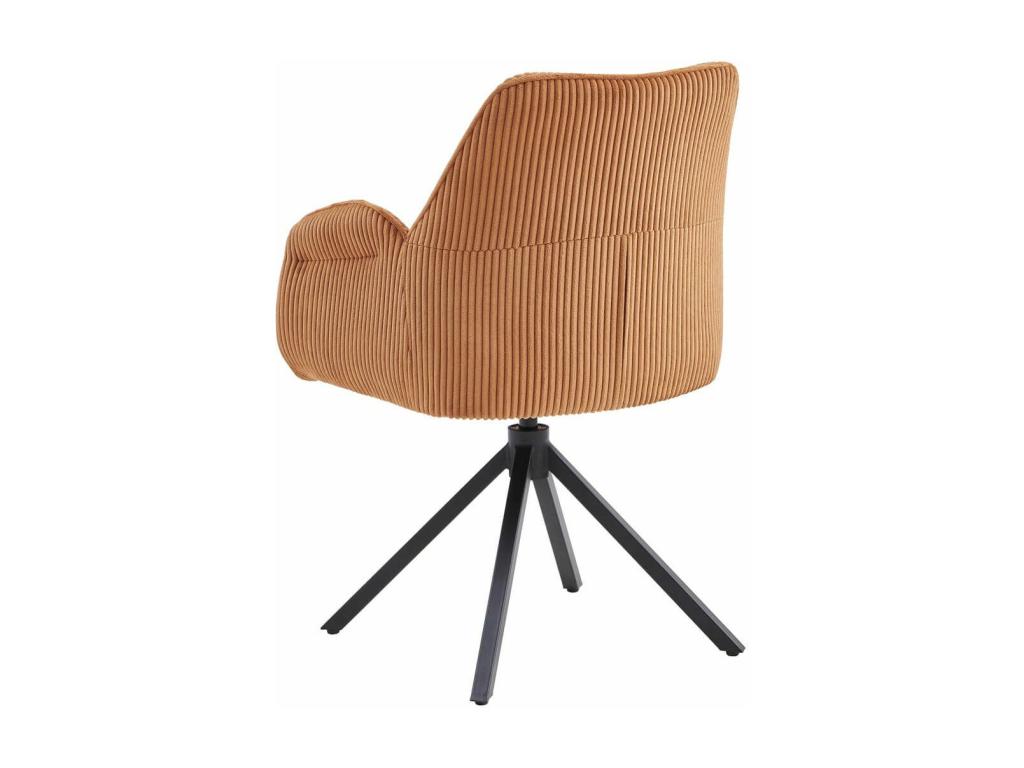 Bohometop - Set of 2 Swivel Dining Chairs in Corduroy Fabric Bohometop 08676XGLO