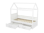 Bohometop 134 Unique White Bed 80x180 Wooden Slatted Base to Bohometop 87x190x172cm 32986CTQU