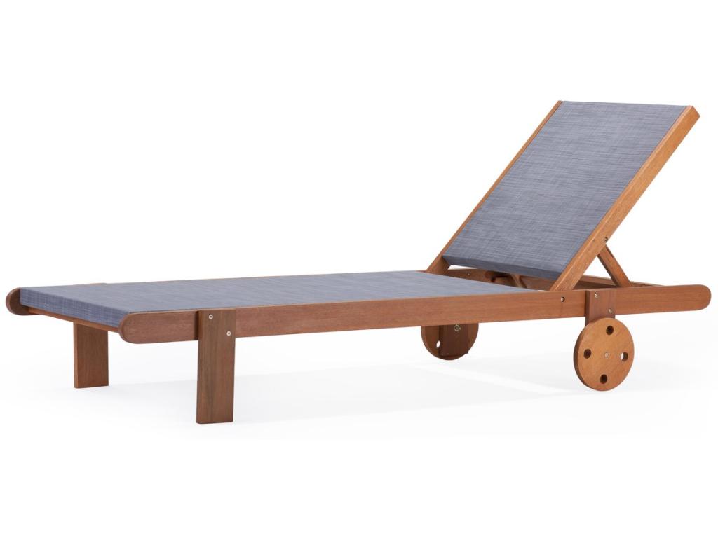 Saigon Exotic Wood Sun Lounger - Maple - Grey 66989AMJD