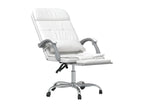 White leather reclining massage chair 63x56x122 cm 02 0025401 42169MMDH