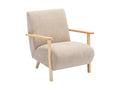 Nidchicshop 46951TWUD beige fabric and wood armchair