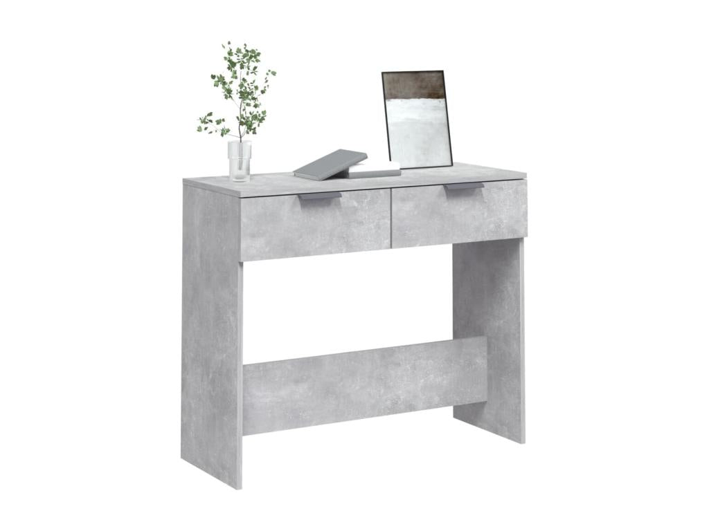 Concrete Grey Console Table 90x36x75 cm Engineered Wood 38859EIOI