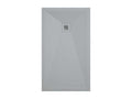 Bohometop smooth light grey shower tray with coloured grate - 160x90 cm 37928KZNK