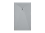 Bohometop smooth light grey shower tray with coloured grate - 160x90 cm 37928KZNK