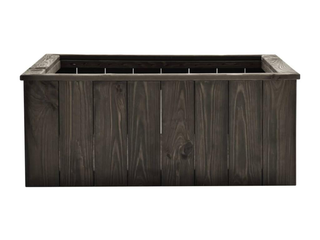Raised bed planter for plants, brown wood, 74x77x30 cm, 02 0001267 60068JKJH