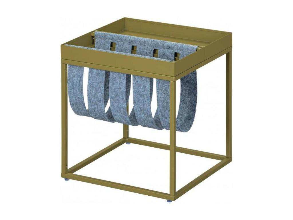 Designer Side Table Magazine Holder 40cm Green 81951HFMR