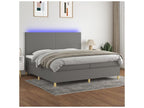 Nidchicshop bed base and mattress with LED lighting, Dark Grey, 200x200 cm, 79398GXNT