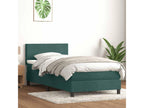 Bohometop bed base and dark green 80x210 cm velvet mattress 24425CVDT