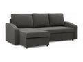 Corner sofa with sleeping function, grey