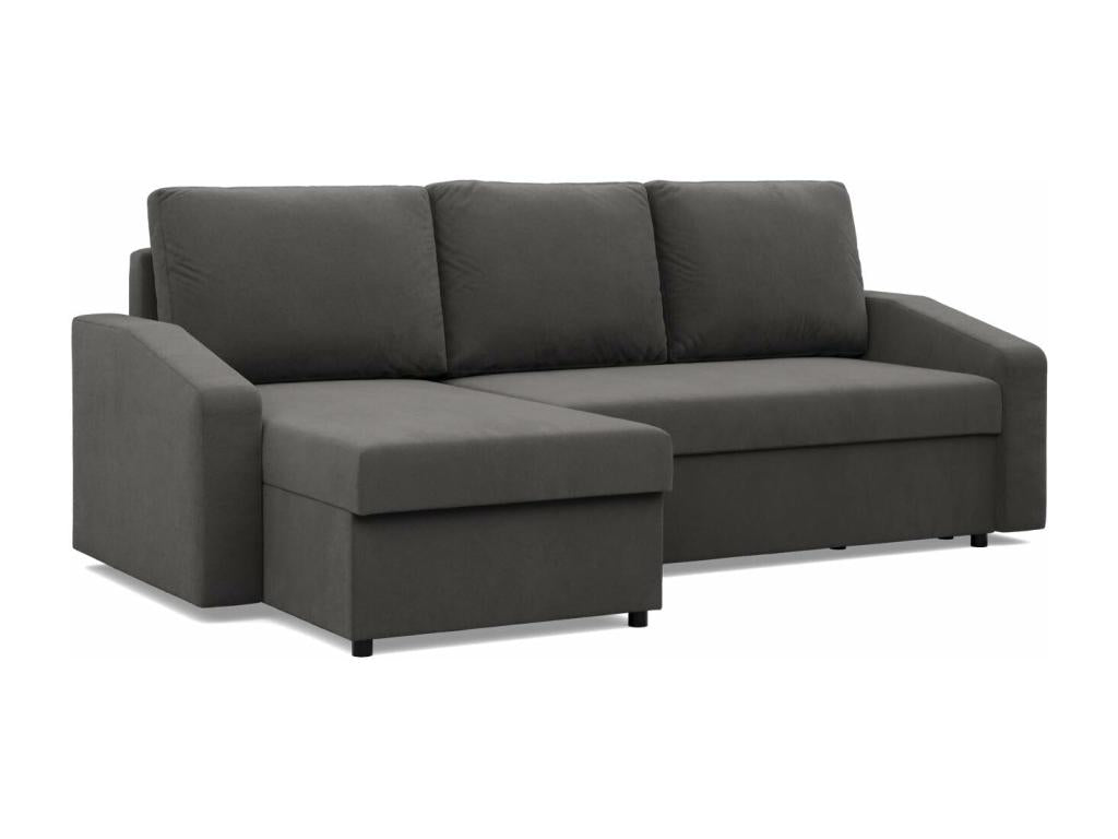 Corner sofa with sleeping function, grey