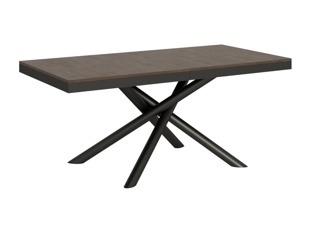 Bohometop Extendable Table 90x180/284 cm Walnut with Anthracite Frame 35959ZQDI