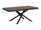 Bohometop Extendable Table 90x180/284 cm Walnut with Anthracite Frame 35959ZQDI