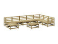 9-piece garden furniture set, impregnated pine wood, 62914GDKD