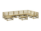 9-piece garden furniture set, impregnated pine wood, 62914GDKD