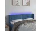 Dark Blue LED Headboard 147x16x78/88 cm Velvet 54108USWW