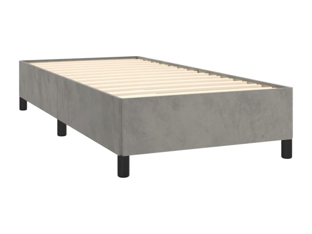 Light Grey Bed Frame 90x190 cm Velvet 76505XPYQ
