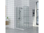 80x80 cm Shower Tray Bohometop Extra Slim White Shower Enclosure 80x80 cm Height 200 cm With Corner Opening 61520FZCA
