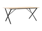 X-frame dining table 180x90x75 cm solid pine wood cast iron 20588FBFF