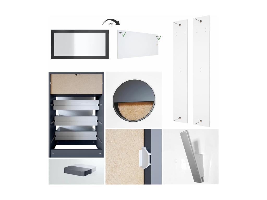 Anthracite and Concrete Look Entrance Set 62048UMXI