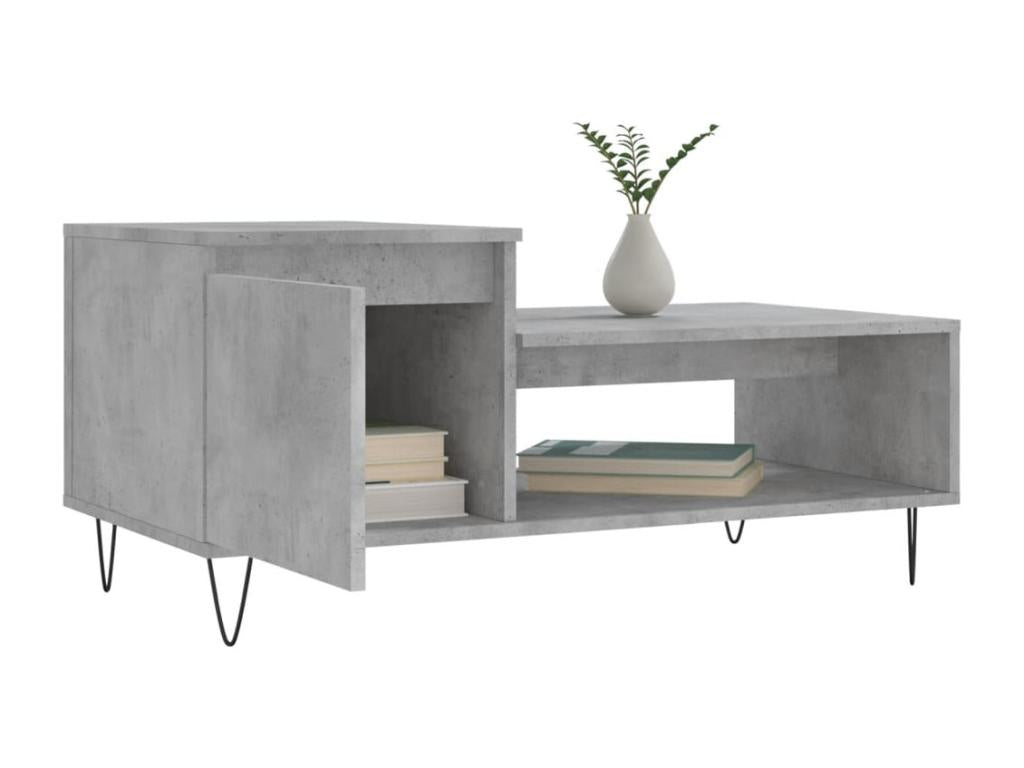 Coffee table, concrete grey, 100x50x45 cm, engineered wood, 95302DDMO