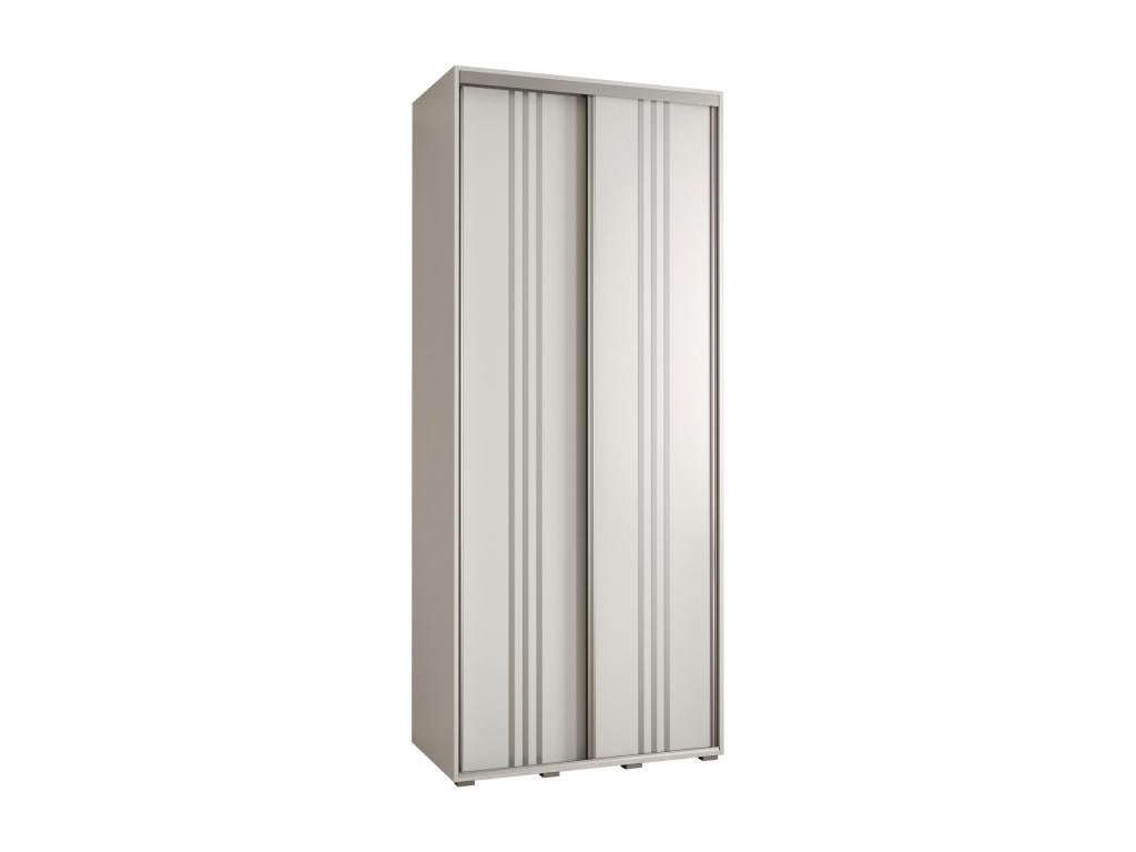Bohometop 6 Sliding Door Wardrobe 235.2/120/45 2 Doors White/White/Silver 69855FCDH