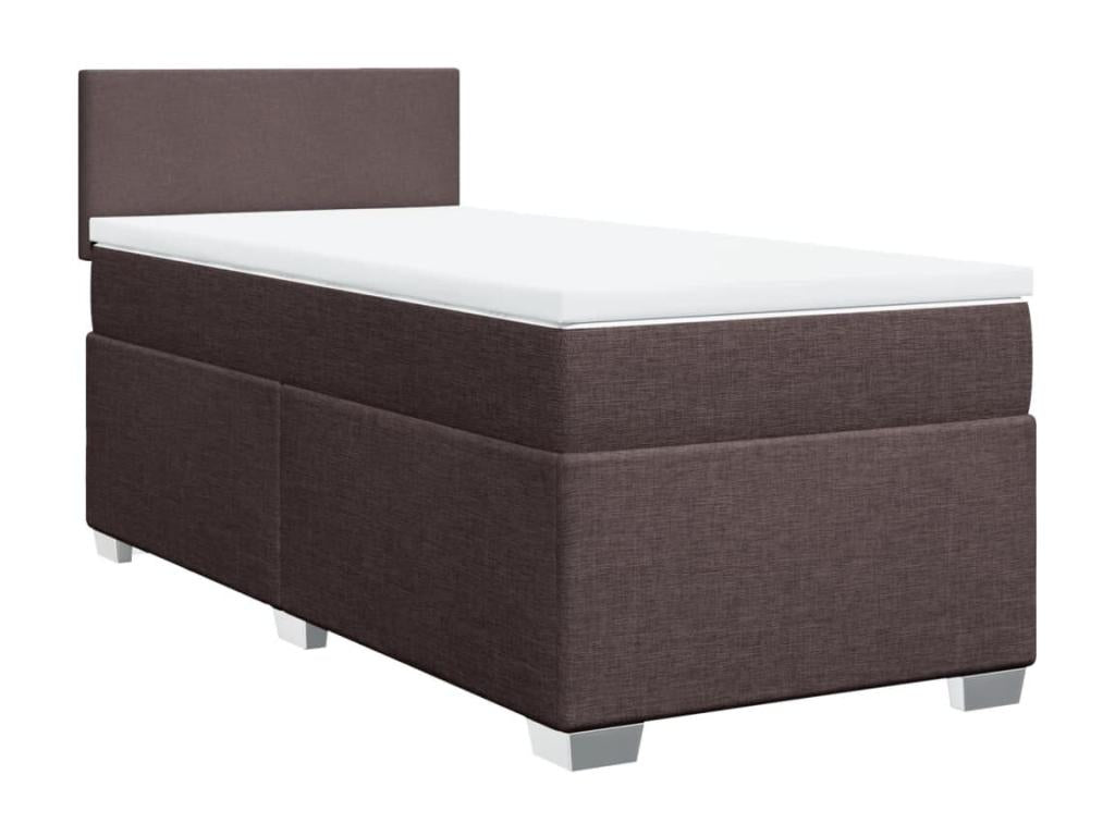 Bohometop bed base with mattress, dark brown, 90x190 cm, 67557EBEV