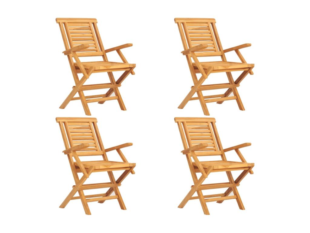 5-piece garden dining set, solid teak wood, 44849OSFN