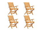 5-piece garden dining set, solid teak wood, 44849OSFN