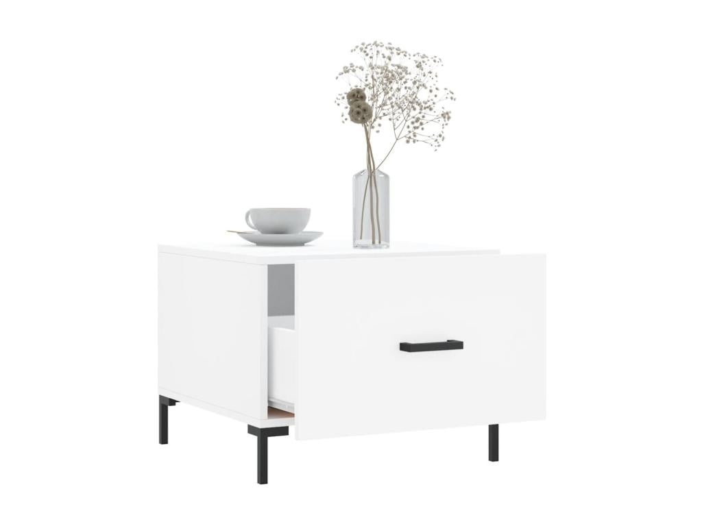 White coffee table 50x50x40 engineered wood