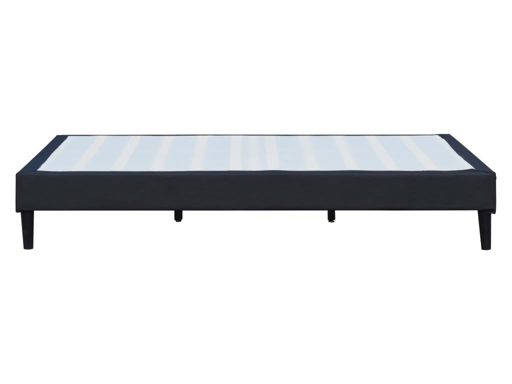 120x190 cm black removable bed base with 20 cm and 13 cm legs - Bohometop polyester fabric 59443NUUX