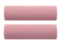 2-seater sofa with decorative pink cushions, 120 cm, velvet, 27963SOPD
