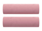 2-seater sofa with decorative pink cushions, 120 cm, velvet, 27963SOPD
