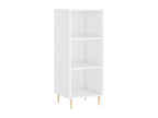 High-gloss white sideboard, 34.5x34x180 cm, engineered wood, 22755IVQC