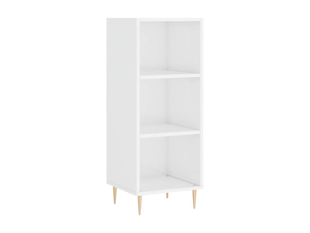 High-gloss white sideboard, 34.5x34x180 cm, engineered wood, 22755IVQC